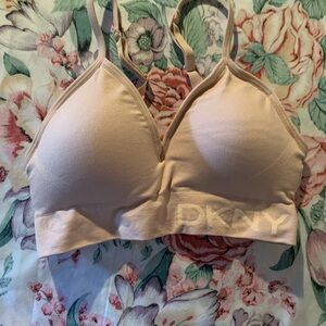 DKNY Women's Soft Pink adjustable Straps Bralette Size Small